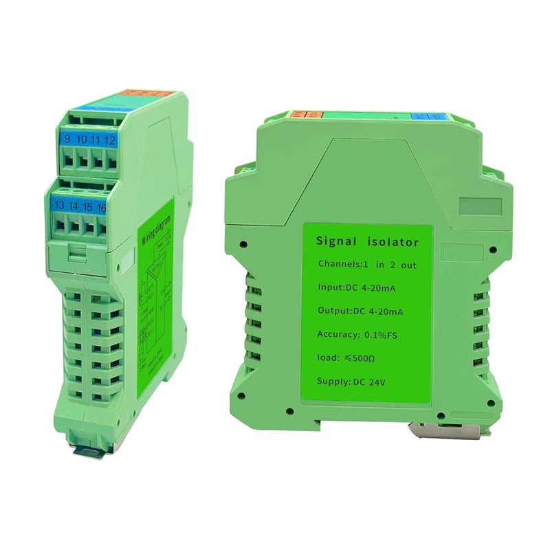 nodehawk Signal Isolator DC 24V,PLC Detect Signal Conditioner,Module Analog Output(1 in 2 Out 4-20mA Turn 4-20mA) - Image 1
